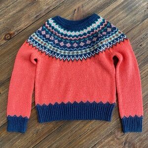 *SOLD* Gap Kids acrylic wool mohair blend fair isle sweater